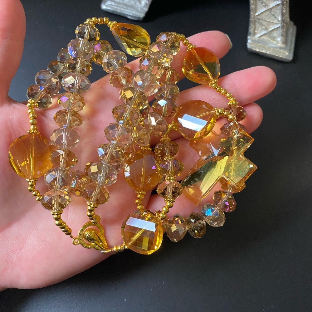 Yellow/golden rosary 📿